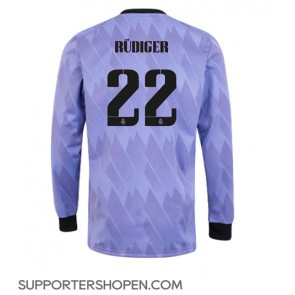 Real Madrid Antonio Rudiger #22 Borta Matchtröja 2022-23 Långärmad